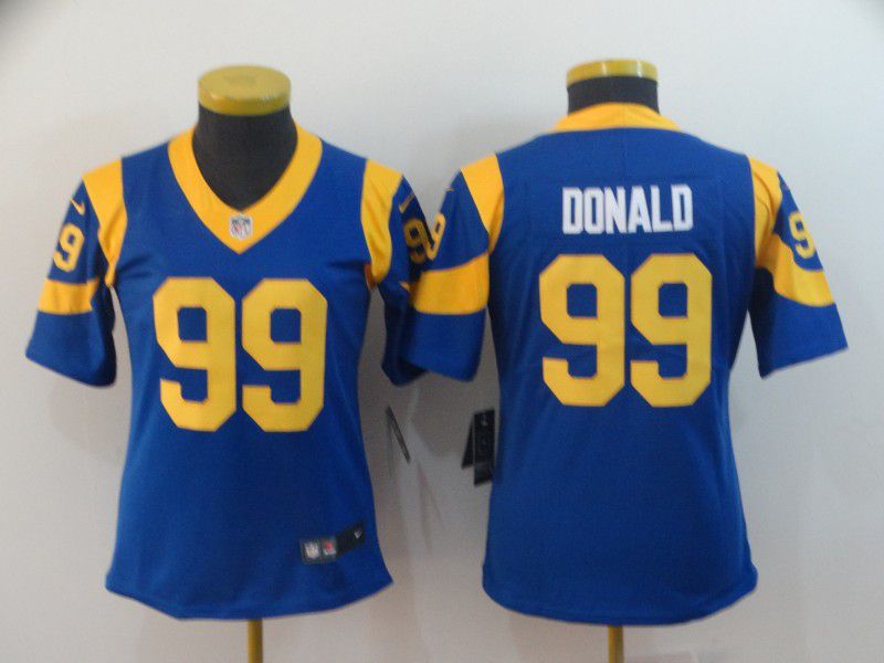 Women Los Angeles Rams #99 Donald Blue Nike Vapor Untouchable Limited Player NFL Jerseys->los angeles rams->NFL Jersey